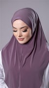 Violet Pratik Hazır Geçmeli Tesettür Eşarp Sandy Kumaş Yırtmaçlı Düz Hijab - Hürrem Bone 2310_21