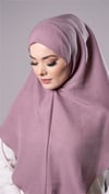 Violet Pratik Hazır Geçmeli Tesettür Eşarp Pamuk Caz Kumaş Düz Hijab - Hürrem Bone 2306_21