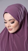 Violet Pratik Hazır Geçmeli Tesettür Eşarp Sandy Kumaş Düz Hijab - Hürrem Bone 2308_21