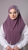 Violet Pratik Hazır Geçmeli Tesettür Eşarp Sandy Kumaş Yırtmaçlı Düz Hijab - Hürrem Bone 2310_21