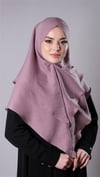 Violet Pratik Hazır Geçmeli Tesettür Eşarp Pamuk Caz Kumaş Çift Katlı Çapraz Hijab - Hürrem Bone 2304_21
