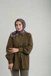 Vizon Desenli Eşarp Kesik Elyaf Pamuksu Leopar Dijital Baskılı - Hürrem Bone 202201_10