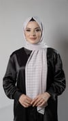 Vizon Desenli Şal Şifon Kumaş Kareli Çizgili - Hürrem Bone 202107_10