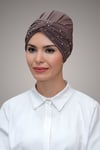 Vizon Pratik Dolama Tesettür Bone Sandy Kumaş Boncuklu - Hürrem 1870