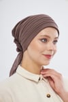 Vizon Pratik Hazır Geçmeli Tesettür Bone Sandy Kumaş Pileli Nervürlü Güllü - Hürrem Bone 1806_10