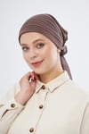 Vizon Pratik Hazır Geçmeli Tesettür Bone Sandy Kumaş Pileli Nervürlü Güllü - Hürrem Bone 1806_10