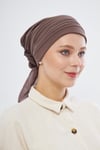 Vizon Pratik Hazır Geçmeli Tesettür Bone Sandy Kumaş Pileli Nervürlü Güllü - Hürrem Bone 1806_10