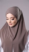 Vizon Pratik Hazır Geçmeli Tesettür Eşarp Sandy Kumaş Yırtmaçlı Düz Hijab - Hürrem Bone 2310_10