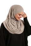 Vizon Pratik Hazır Geçmeli Tesettür Eşarp Viskon Boneli Büyük Boy - Hürrem Bone 1290BV_10