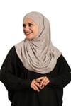 Vizon Pratik Hazır Geçmeli Tesettür Eşarp Viskon Boneli Büyük Boy - Hürrem Bone 1290BV_10