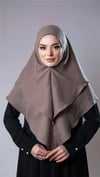 Vizon Pratik Hazır Geçmeli Tesettür Eşarp Pamuk Caz Kumaş Çift Katlı Düz Hijab - Hürrem Bone 2303_10