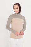 Vizon Tesettür Balıkçı Yakalı Boyunluklu Kolluk Viskon Düz - Hürrem Bone 1025_10