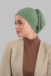 Yağ yeşili Versa Kuyruklu Pratik Tesettür Bone Sandy Büzgülü - Hürrem Bone 2515_36