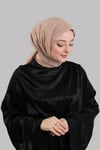Yavruağzı Düz Klasik Eşarp İtalyan Dikişli Pamuk Caz Sade - Hürrem Bone 202210_35