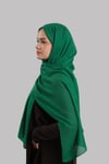 Zümrüt Düz Klasik Modal İtalyan Dikişli Şal Viskon Sade - Hürrem Bone 202127_37