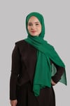 Zümrüt Düz Klasik Modal İtalyan Dikişli Şal Viskon Sade - Hürrem Bone 202127_37