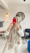 BEJ GUCCİ YÜN İPEK ŞAL