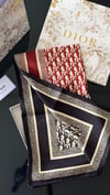 BORDO / SİYAH ÇİFT YÖNLÜ ORJİNAL İTHAL DIOR EŞARP 