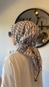 GRİ / PUDRA DIOR ŞERİTLİ EŞARP 