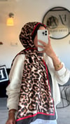 LEOPAR İPEK SATEN ŞAL