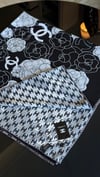 ORJİNAL DESEN SİYAH TWİL EŞARP 