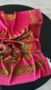 PEMBE RENK ÇİCEK DESENLİ ŞAL
