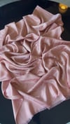 PUDRA PEMBE GRİ / SİMLİ İPEK ŞAL