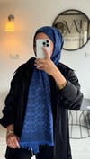 SAKS MAVİ KAŞMİR / YÜN İPEK ŞAL 