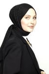 SİYAH / BLOOM DESEN ŞAL 