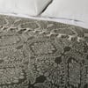  Damask Desenli Çift Kişilik Yatak Örtüsü Jakarlı 200x230 Cm Haki