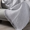 Linen Çok Amaçlı Sık Dokuma Gri Koltuk Örtüsü 180x310 cm
