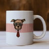 Retro Hipster Bulldog Figürlü Kupa