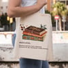 Vagonik Abibliofobi Kitap Baskılı Baskılı Ham Bez Kanvas Çanta