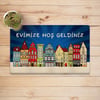 Vagonik Amsterdam Desenli Dijital Baskılı 50x70cm Dekoratif Çok Amaçlı Iç Ve Dış Kapı Paspası