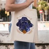 Vagonik Astroloji Başak Burcu Baskılı Ham Bez Kanvas Çanta