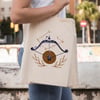 Vagonik Astroloji Yay Burcu Baskılı Ham Bez Kanvas Çanta