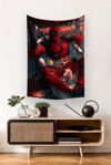 Vagonik Deadpool Marvel Duvar Örtüsü Halısı