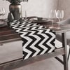 Vagonik Dik Zigzag Desenli Dijital Baskılı Runner 140x40 cm
