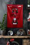 Vagonik F1 Temalı Ferrari Duvar Örtüsü Halısı