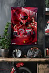 Vagonik F1 Temalı Schumacher Ferrari Duvar Örtüsü Halısı