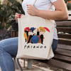 Vagonik Friends Baskılı Ham Bez Kanvas Çanta
