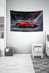 Vagonik Kırmızı Ferrari Duvar Örtüsü Halısı