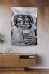 Vagonik Komik Köpek Kış Modern Desenli Duvar Örtüsü Tapestry Desen 455