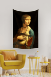 Vagonik Leonardo Da Vinci Kakımlı Kadın Duvar Örtüsü Halısı