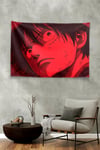 Vagonik Luffy Straw Head Red Glare İntense Look Duvar Örtüsü Tapestry