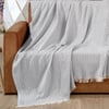 Vagonik Natural Keten Koltuk Örtüsü | Kara Tezgah Dokuma Koltuk Şalı - Gri