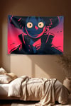Vagonik One Piece Luffy Big Eyes Red Sunset Duvar Örtüsü Tapestry