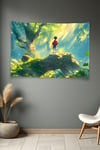 Vagonik One Piece Luffy Forest Spirit Duvar Örtüsü Tapestry