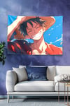 Vagonik One Piece Luffy Gomu Gomu Power Duvar Örtüsü Tapestry