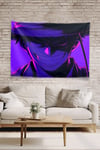 Vagonik One Piece Luffy Grin Purple Hues Duvar Örtüsü Tapestry